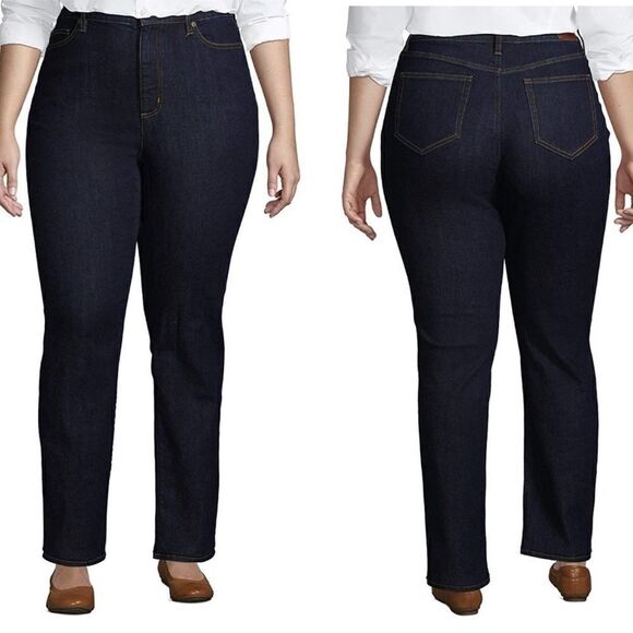 Lands’ End High Rise Straight Jeans - Picture 1 of 9